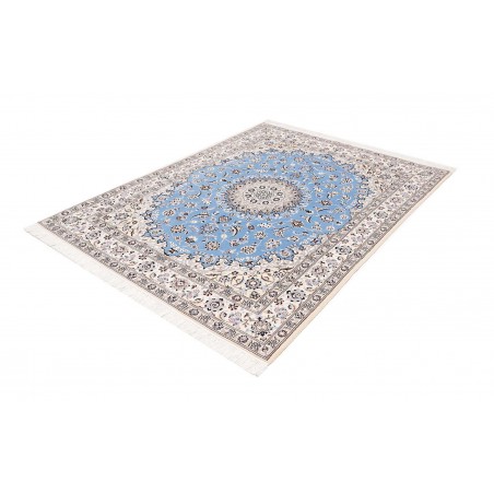 Tappeto Nain 6La Persia bianco blu 160x203