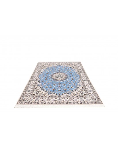Tappeto Nain 6La Persia bianco blu 160x203