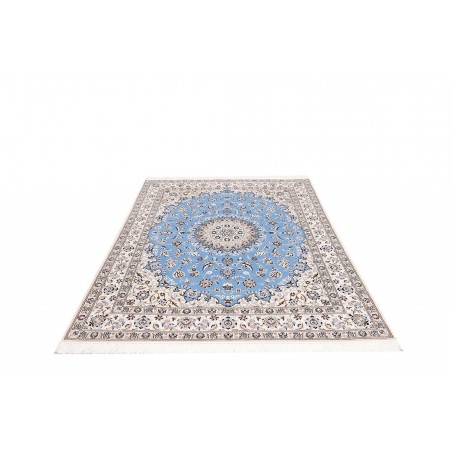 Tappeto Nain 6La Persia bianco blu 160x203