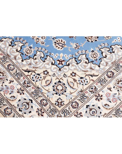 Tappeto Nain 6La Persia bianco blu 160x203