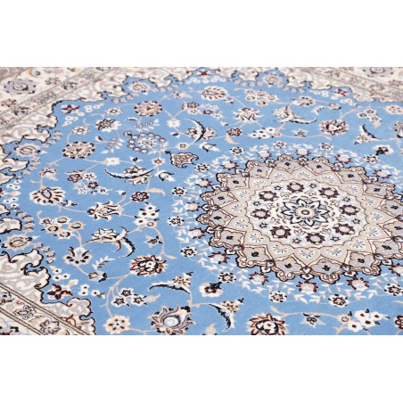 Tappeto Nain 6La Persia bianco blu 160x203