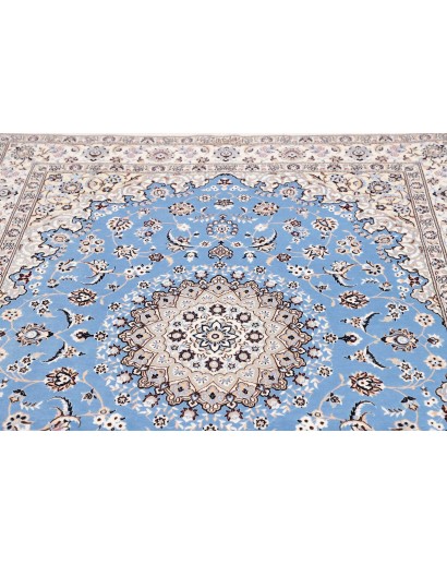 Tappeto Nain 6La Persia bianco blu 160x203