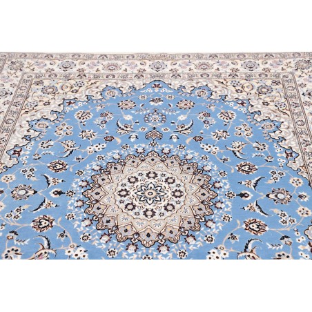 Tappeto Nain 6La Persia bianco blu 160x203