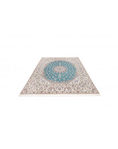 Tappeto Nain 6La Persia bianco blu 207x254