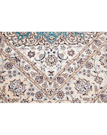 Tappeto Nain 6La Persia bianco blu 207x254