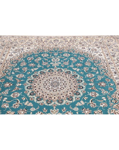 Tappeto Nain 6La Persia bianco blu 207x254