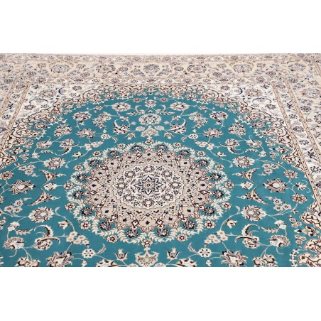 Tappeto Nain 6La Persia bianco blu 207x254