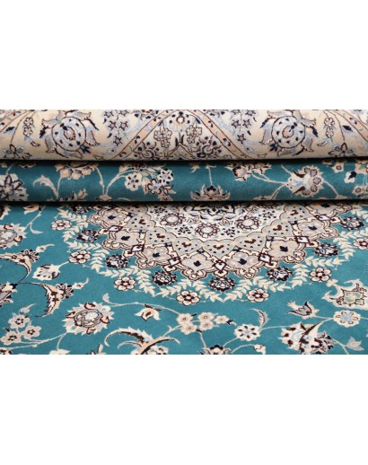 Tappeto Nain 6La Persia bianco blu 207x254