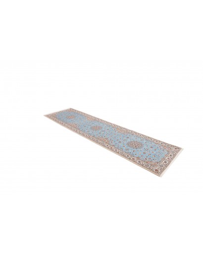 Tappeto Nain 6La Persia azzurro bianco 85x311