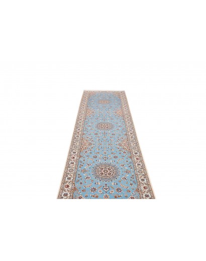 Tappeto Nain 6La Persia azzurro bianco 85x311