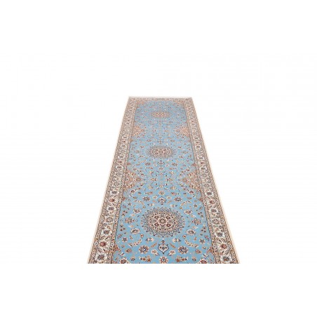 Tappeto Nain 6La Persia azzurro bianco 85x311