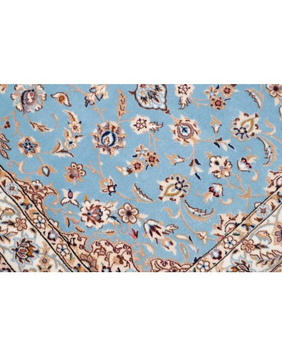 Tappeto Nain 6La Persia azzurro bianco 85x311