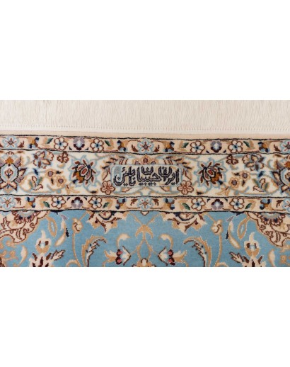 Tappeto Nain 6La Persia azzurro bianco 85x311