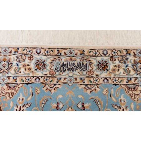 Tappeto Nain 6La Persia azzurro bianco 85x311