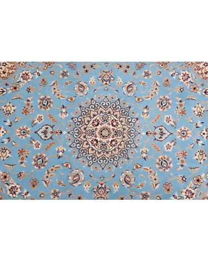 Tappeto Nain 6La Persia azzurro bianco 85x311
