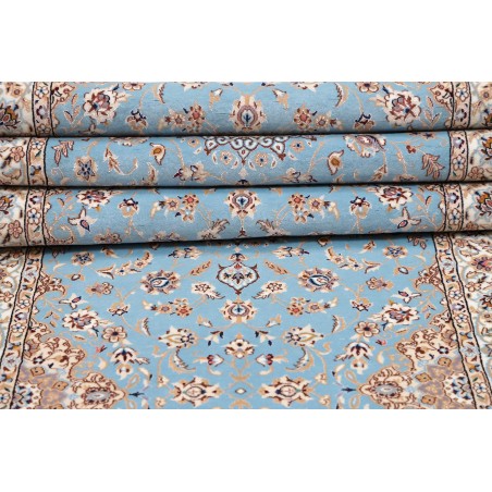 Tappeto Nain 6La Persia azzurro bianco 85x311