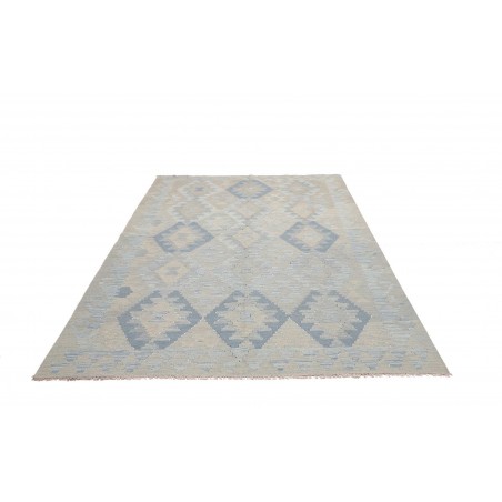 Tappeto Kilim Afghanistan beige azzurro 179x246