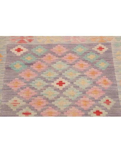 Tappeto Kilim Afghanistan marrone rosso 73x244