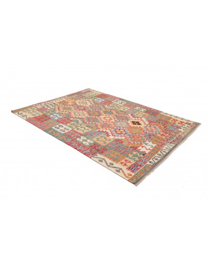 Tappeto Kilim Afghanistan marrone giallo 171x237