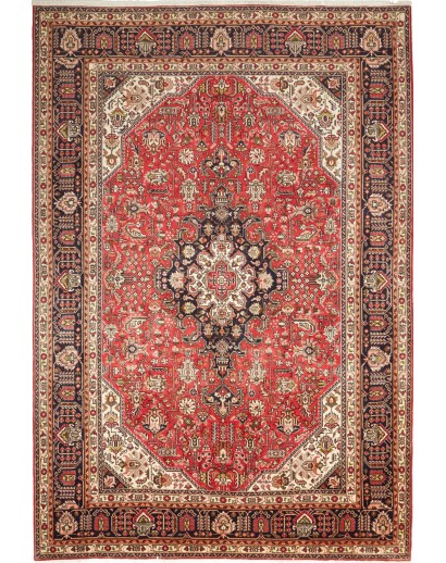 Tappeto Tabriz Persia marrone giallo 200x295