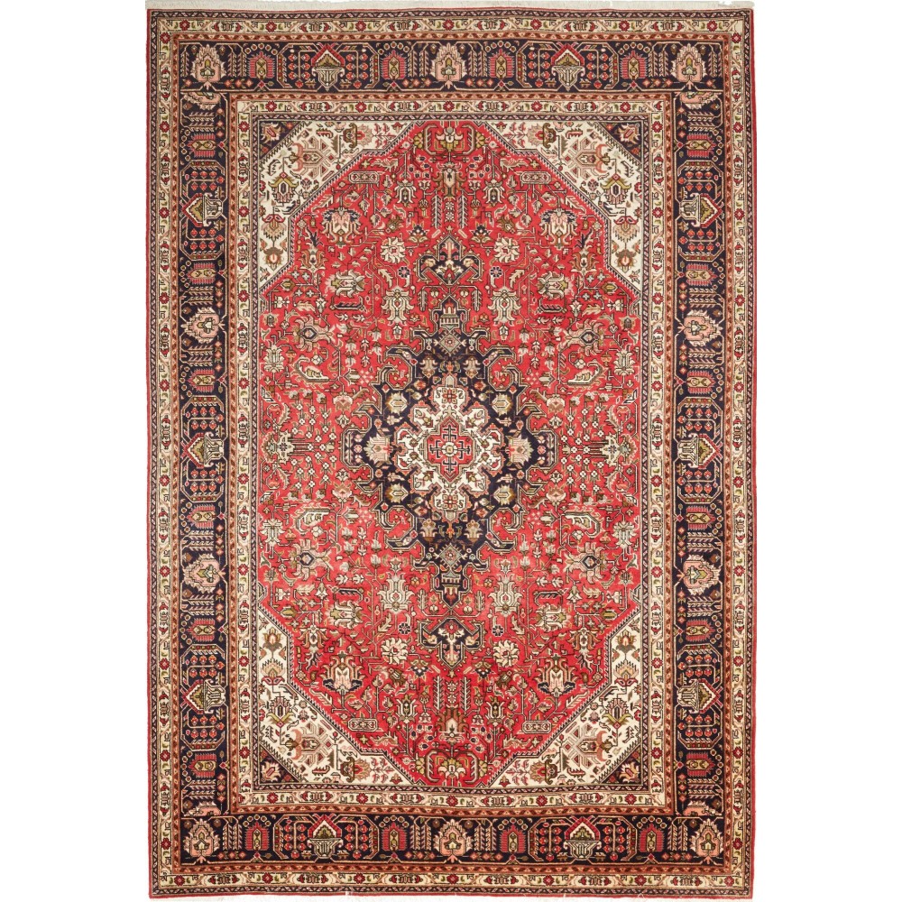 Tappeto Tabriz Persia marrone giallo 200x295 Tappeto Tabriz Persia marrone giallo 200x295