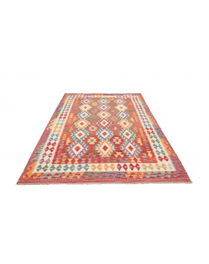 Tappeto Kilim Afghanistan marrone azzurro 177x245