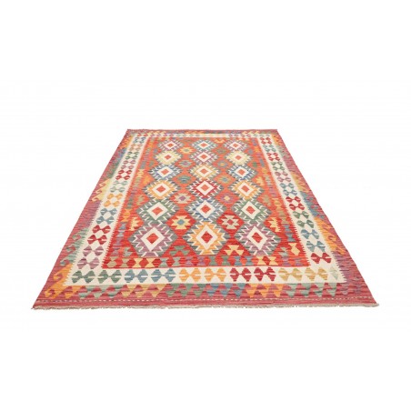Tappeto Kilim Afghanistan marrone azzurro 177x245