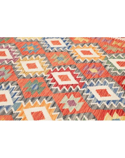 Tappeto Kilim Afghanistan marrone azzurro 177x245