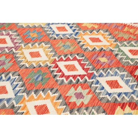 Tappeto Kilim Afghanistan marrone azzurro 177x245