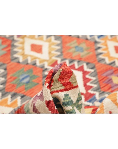 Tappeto Kilim Afghanistan marrone azzurro 177x245