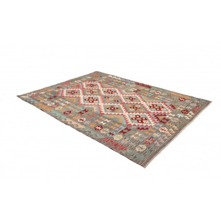 Tappeto Kilim Afghanistan marrone bianco 172x241