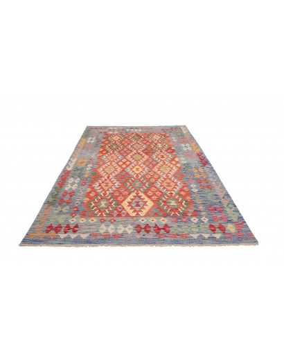 Tappeto Kilim Afghanistan marrone grigio 173x241