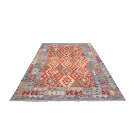 Tappeto Kilim Afghanistan marrone grigio 173x241