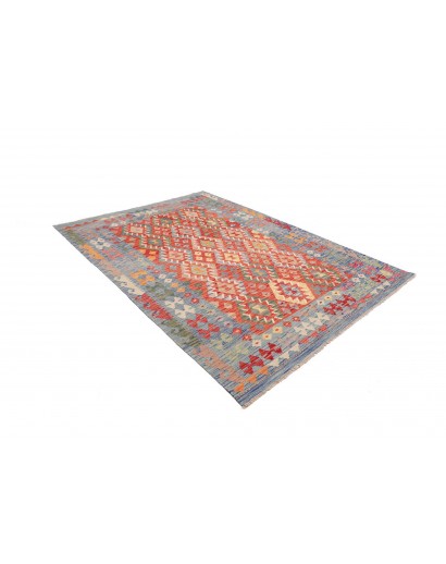 Tappeto Kilim Afghanistan marrone grigio 173x241