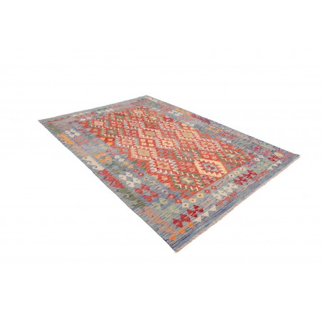 Tappeto Kilim Afghanistan marrone grigio 173x241