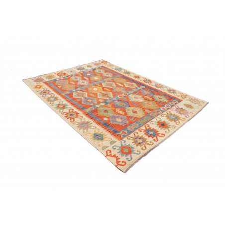 Tappeto Kilim Afghanistan marrone azzurro 178x243