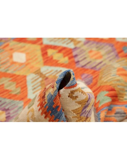 Tappeto Kilim Afghanistan marrone azzurro 178x243