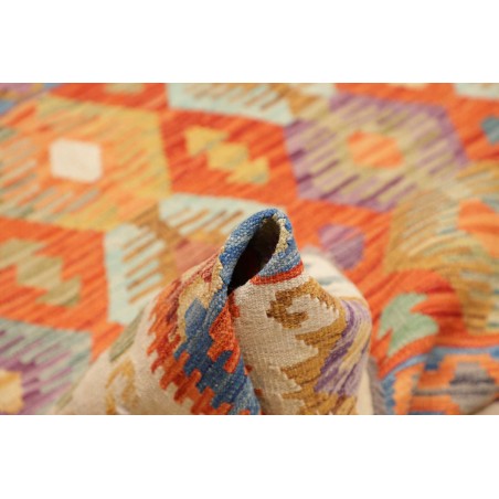 Tappeto Kilim Afghanistan marrone azzurro 178x243