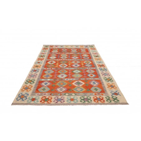 Tappeto Kilim Afghanistan marrone rosso 172x248