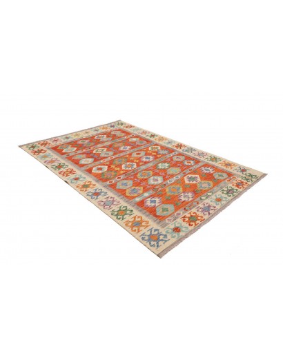Tappeto Kilim Afghanistan marrone rosso 172x248
