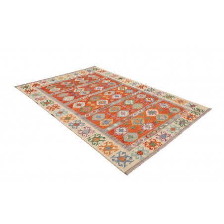Tappeto Kilim Afghanistan marrone rosso 172x248