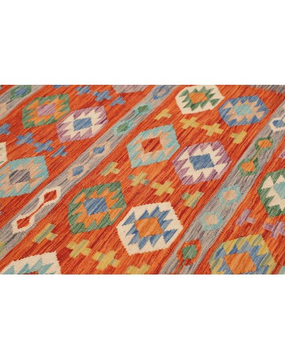 Tappeto Kilim Afghanistan marrone rosso 172x248