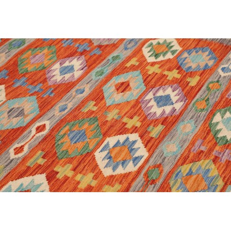 Tappeto Kilim Afghanistan marrone rosso 172x248