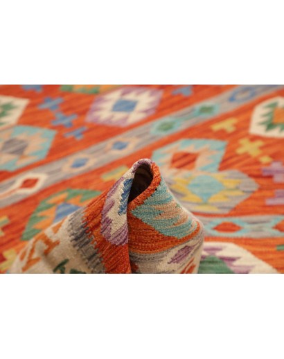 Tappeto Kilim Afghanistan marrone rosso 172x248