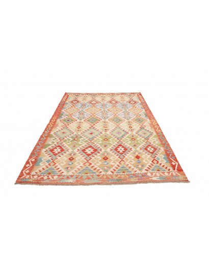 Tappeto Kilim Afghanistan beige marrone 173x244
