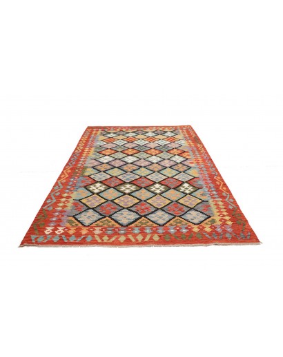 Tappeto Kilim Afghanistan marrone grigio 177x244