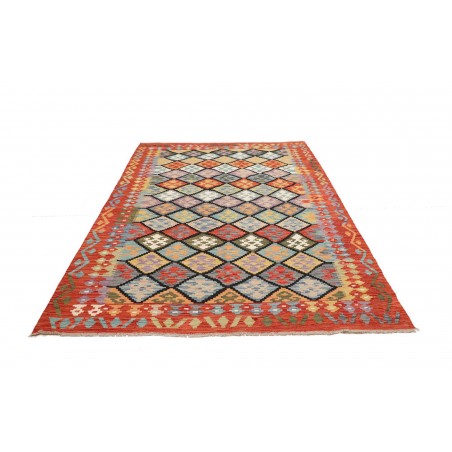 Tappeto Kilim Afghanistan marrone grigio 177x244