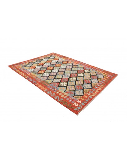 Tappeto Kilim Afghanistan marrone grigio 177x244