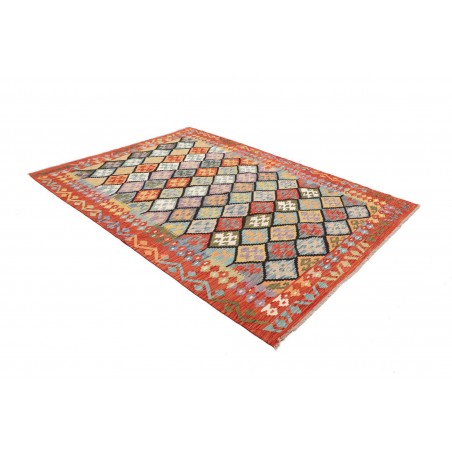 Tappeto Kilim Afghanistan marrone grigio 177x244