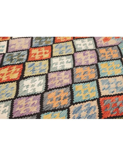Tappeto Kilim Afghanistan marrone grigio 177x244